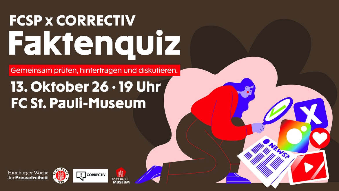 FC St. Pauli und Correctiv: Faktenquiz im FCSP-Museum